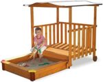 GASPO Spielhaus aus Holz, L 105 cm x B 130 cm x H 145 cm , Kinderspielhaus für den Garten und Drinnen, hergestellt in Österreich