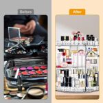 Make Up Organizer 360 Grad drehbar Kosmetik Organizers, 7 Verstellbare Ebenen Grosse Kapazität Makeup Organizers transparent und Aufbewahrung – Bild 5