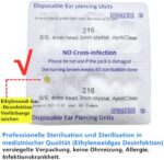Voarge 6 Stück Ohrlochstechpistole, Einweg-Steril-Sicherheits-Ohrnasen-Piercing-Pistolen-Kit Schmerzfreies Selbst-Piercing-Werkzeug mit Ohrstecker-Asepsis-Pierce-Zubehör – Bild 7