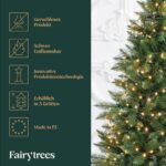 FairyTrees Weihnachtsbaum künstlich  NORDMANNTANNE mit Christbaum Holzständer | TESTSIEGER Tannenbaum künstlich mit grünem Stamm | Made in EU – Bild 6