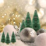 DECARETA 35 Stück Künstlicher Weihnachtsbaum, Mini Grün Tannenbaum, 4.5/6.5/8.5/12.5cm Naturgetreuer Christbaum für Tischdeko, DIY, Schaufenster – Bild 7