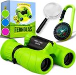 Promora Fernglas für Kinder - Optimales Geschenk zu Weihnachten für kleine Jungen und Mädchen - Starke Vergrösserung 8X21 – Grosses Set inkl. Lupe &Kompass – Spielzeug für 4 5 6 7 8 Jahre