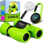 Promora Fernglas für Kinder - Optimales Geschenk zu Weihnachten für kleine Jungen und Mädchen - Starke Vergrösserung 8X21 – Grosses Set inkl. Lupe &Kompass – Spielzeug für 4 5 6 7 8 Jahre