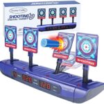 Dreamy Cubby Zielscheibe für Nerf Pistole, Schaumstoff Blaster Sets,4 Spielmodi & 4 Ziele Elektronische Wertung Automatisch Zurücksetzen Digitale Spielzeug für 6 7 8 9 10 Jahre Kinder Ostergeschenkes