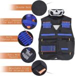 Zielscheibe für Nerf Pistole,Ziel mit Taktische Weste,1 Kinder Gewehr und 20 Darts Nerf Zubehör Set,Geschenke Spielzeug für 6 7 8 9 10 Jahre Kinder Junge Geburtstagsgeschenke – Bild 3