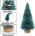 DECARETA 35 Stück Künstlicher Weihnachtsbaum, Mini Grün Tannenbaum, 4.5/6.5/8.5/12.5cm Naturgetreuer Christbaum für Tischdeko, DIY, Schaufenster – Bild 2