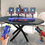 Dreamy Cubby Zielscheibe für Nerf Pistole, Schaumstoff Blaster Sets,4 Spielmodi & 4 Ziele Elektronische Wertung Automatisch Zurücksetzen Digitale Spielzeug für 6 7 8 9 10 Jahre Kinder Ostergeschenkes – Bild 5
