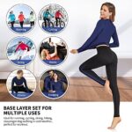 AMGUTEN Thermounterwäsche Damen Winter Skiunterwäsche Set Ski Thermo Unterwäsche Funktionsunterwäsche Motorrad Warme Thermowäsche Atmungsaktiv Funktionswäsche für zu Hause Winterspor – Bild 5