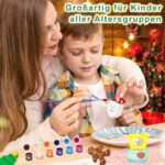 Adventskalender 2023 für Kinder Malset,Malset 24 Stück Bastelset Weihnachten,24 Tage lang jeden Tag eine andere Form malen,Kreative DIY-Malerei-Geschenke für Jungen und Mädchen zu Weihnachten – Bild 6
