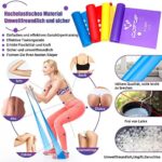Terra Band 4er-Set, Fitnessbänder mit 4 Widerstandsstufen, Gymnastikband Terraband mit Tragetasche &Übungsanleitung Geliefert Ideal für Yoga, Pilates, Krafttraining, Physiotherapie – Bild 4