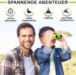 Promora Fernglas für Kinder - Optimales Geschenk zu Weihnachten für kleine Jungen und Mädchen - Starke Vergrösserung 8X21 – Grosses Set inkl. Lupe &Kompass – Spielzeug für 4 5 6 7 8 Jahre – Bild 4