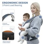 Babytrage ab 6 monate, besrey Baby Trage vorwärts Tragen, Hüftsitz baby, baby carrier, Baby Tragegurt, Baby Tragehilfe Kindertrage – Bild 5