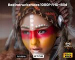 ETOE 1080P Smart Projector, Videoprojektor mit Autofokus und Trapezkorrektur, Android TV 11.0, Zwei 10-W-Lautsprecher, Netflix-Zertifiziert, Wireless Chromecast, Filmprojektor mit Tragetasche – Bild 3