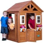 Backyard Discovery Spielhaus Timberlake aus Holz | Outdoor Kinderspielhaus für den Garten inklusive Zubehör | Gartenhaus für Kinder mit Fenstern. – Bild 2