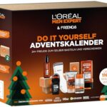 L'Oréal Men Expert Do it yourself Adventskalender 2023, 24 Überraschungen für Männer, Zum Selberbasteln & Verschenken, mit ausgewählten Marken