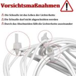 UISEBRT LED Lichterkette Lichtervorhang 10-15m für Aussen Innen - 400-600 LEDs Warmweis Lichterkettenvorhang mit 8 Modi, IP44 Wasserfest für Weihnachten Halloween Party Garten – Bild 7