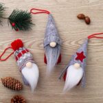 D-FantiX Wichtel-Weihnachtsschmuck-Set, 6 Stück, handgefertigte schwedische Tomte-Zwerge, dekorative Ornamente, Plüsch-Weihnachtsschmuck, Baum, hängend, skandinavische Weihnachtselfe, Tischdekoration – Bild 3