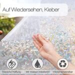 rabbitgoo Fensterfolie Blickdicht Selbsthaftende, Sichtschutzfolie Fenster Bunt, 3D Regenbogen Folie Fenster 44.5x200cm Statisch Haftend ohne Klebstoff Anti UV Sonnenschutz für Büro Wohnzimmer – Bild 5