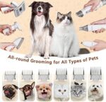 Afloia Hundeschermaschine mit Staubsauger, Profi Haustierpflegeset, leise Schermaschine Hund Katze Tierhaarschneidemaschine, Professioneller Hundehaarschneidemaschine mit 7 Pflegewerkzeugen, 1.5L – Bild 7