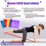 Terra Band 4er-Set, Fitnessbänder mit 4 Widerstandsstufen, Gymnastikband Terraband mit Tragetasche &Übungsanleitung Geliefert Ideal für Yoga, Pilates, Krafttraining, Physiotherapie – Bild 3