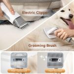 Afloia Hundeschermaschine mit Staubsauger, Profi Haustierpflegeset, leise Schermaschine Hund Katze Tierhaarschneidemaschine, Professioneller Hundehaarschneidemaschine mit 7 Pflegewerkzeugen, 1.5L – Bild 4