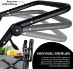 KESSER® Bollerwagen faltbar GT9000 mit Dach Handwagen Transportwagen | inkl. 2X 3-Punkt Gurtsystem| klappbar | Vollgummi-Reifen | bis 80 kg | Vorder- und Hinter-Bremse | + Tragetasche – Bild 3
