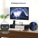 BONTEC Monitorständer, Unterbau Bildschirm, Ständer mit Handyhalter, ergonomischem Druckerständer mit Kabelführung für Laptop, Computer, Notebook, iMac, PC, 42CM – Bild 3
