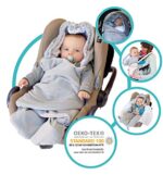 ByBoom Baby Einschlagdecke für die Übergangszeit und Sommer, OEKO-TEX, für Babyschale, Autokindersitz, z.B. Maxi-Cosi, Römer, für Kinderwagen, Buggy, Babytrage, z.B. Manduca, Babybett – Bild 9