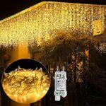 UISEBRT LED Lichterkette Lichtervorhang 10-15m für Aussen Innen - 400-600 LEDs Warmweis Lichterkettenvorhang mit 8 Modi, IP44 Wasserfest für Weihnachten Halloween Party Garten