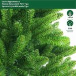 SHareconn Weihnachtsbaum künstlich Scharnier Weihnachtsbaum mit Beleuchtung Warmweissen und Mehrfarbigen LichternTransformationsmodi Zweigspitzen und Faltbarem Metallständer – Bild 4