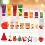 BODY & EARTH Weihnachtsgeschenke Adventskalender 2024 für Frauen mit 24 SPA Produkten und Weihnachtsdekoration