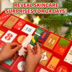 BODY & EARTH Weihnachtsgeschenke Adventskalender 2024 für Frauen mit 24 SPA Produkten und Weihnachtsdekoration