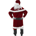 Ahititi Weihnachtsmann Kostüm für Männer 12 Stk Set Weihnachtsfeier Cosplay für Erwachsene Roter Deluxe Samt Weihnachtsmann-Anzug – Bild 3