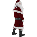 Ahititi Weihnachtsmann Kostüm für Männer 12 Stk Set Weihnachtsfeier Cosplay für Erwachsene Roter Deluxe Samt Weihnachtsmann-Anzug – Bild 4