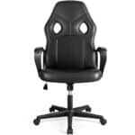 BASETBL Gaming Stuhl Chefsessel Drehstuhl, Bürostuhl Ergonomisch Hat Höhenverstellung und Wippfunktion, Feste Armlehne, Rückenschonend, Bis 150kg