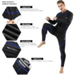 MOBIUSPHY Thermounterwäsche Herren, Funktionsunterwäsche Skiunterwäsche Winter Thermowäsche Set Warm Weich Funktionswäsche atmungsaktiv Thermo Unterwäsche Thermounterhemd Thermounterhose für Männer – Bild 5