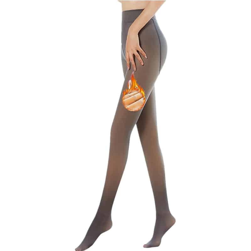 Sumvov Sumvov Strumpfhosen Damen Winter S/M/L, Thermo Strumpfhose gefüttert, Gefälschte Durchscheinend Plüschstrümpfe Pantyhose Wärmende Fleece Strumpfhose – Bild 1