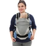 manduca Babytrage XT – All-In-One Babytrage für Neugeborene ab 3,5 kg und Kleinkinder bis 20 kg – ergonomische Kindertrage mit verstellbarem Steg – Einheitsgrösse – Bild 3