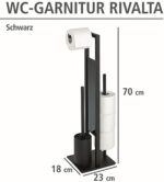 WENKO Stand WC-Garnitur Rivalta, mit integriertem Toilettenpapierhalter und WC-Bürstenhalter – Bild 4