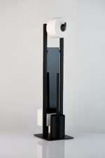 WENKO Stand WC-Garnitur Rivalta, mit integriertem Toilettenpapierhalter und WC-Bürstenhalter – Bild 6