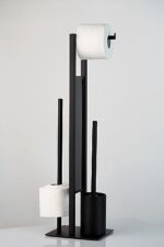 WENKO Stand WC-Garnitur Rivalta, mit integriertem Toilettenpapierhalter und WC-Bürstenhalter – Bild 5