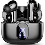Bluetooth Kopfhörer, Kopfhörer Kabellos Bluetooth 5.3 Sport In Ear Kopfhörer mit 4 Mikrofon, 40 std Spielzeit, LED-Anzeige, ENC Lärmreduzierung, HiFi Stereo Ohrhörer für Arbeit und Studium