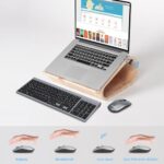 LeadsaiL Tastatur Maus Set Kabellos, 2,4 GHz USB-Empfänger Ultradünne Leise, Deutsch QWERTZ-Layout, 12 FN-Tasten Für Windows XP/7/8/10, PC, Laptop, Computer, Desktop – Bild 3