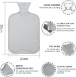 BOLEi Wärmflasche mit Weichem Bezug –Auslaufsicher 2L Gross Wärmflaschen mit Känguru-Tasche,Naturkautschuk +Bettflasche Flauschig – Bild 2