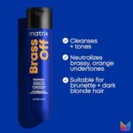 Matrix Haarshampoo für brünettes Haar zur Neutralisation von Kupferstichen, Mit Blau-Pigmenten, Brass Off Shampoo – Bild 4