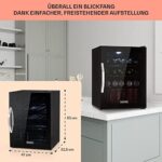 Klarstein Mini Kühlschrank mit Glastür, für Zimmer, Getränkekühlschrank Klein mit Verstellbaren Ablagen, mit Wellenform-Racks – Bild 6