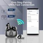 Bluetooth Kopfhörer, Kopfhörer Kabellos Bluetooth 5.3 Sport In Ear Kopfhörer mit 4 Mikrofon, 40 std Spielzeit, LED-Anzeige, ENC Lärmreduzierung, HiFi Stereo Ohrhörer für Arbeit und Studium – Bild 5