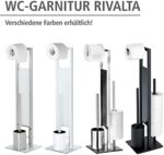 WENKO Stand WC-Garnitur Rivalta, mit integriertem Toilettenpapierhalter und WC-Bürstenhalter – Bild 8
