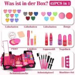 Kinderschminke Set – Schminkkoffer für Mädchen, Kinder Make-up Spielzeug ab 4 Jahren, Geschenk zu Geburtstag, Weihnachten & Halloween – Bild 2