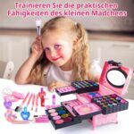 Kinderschminke Set Mädchen, Schminkkoffer Mädchen, Kids Makeup - Waschbar Schminke Kinder Mädchen Spielzeug, Halloween Weihnachts Geburtstags Geschenke für Mädchen 4-12 Jahre – Bild 3